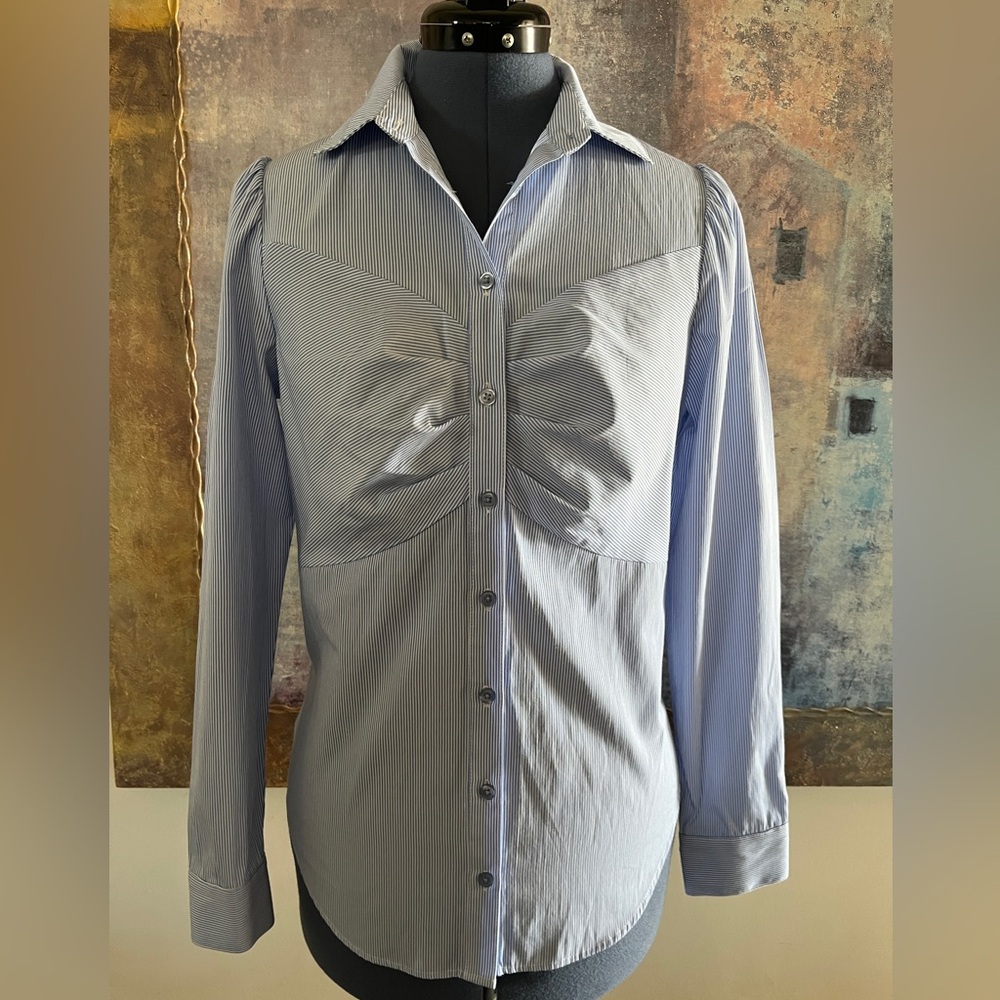 Beautiful Blue/White Striped ECI Shirt